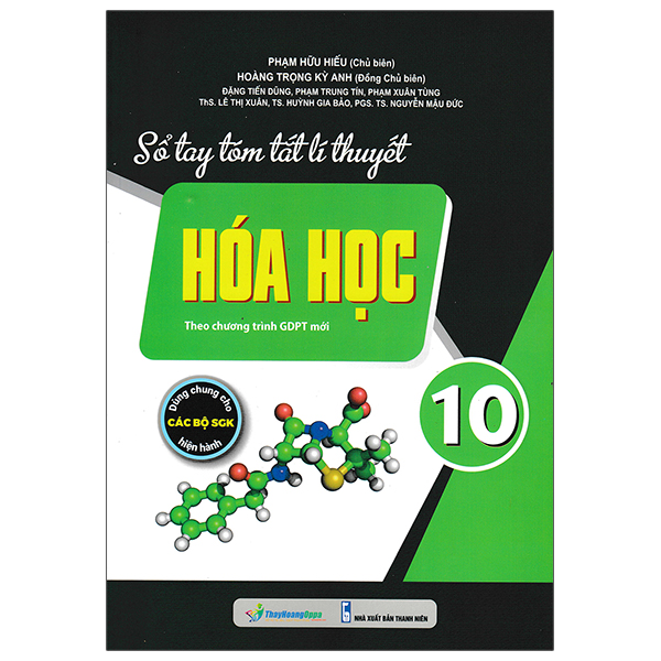 sổ tay tóm tắt lí thuyết hóa học 10 (theo chương trình gdpt mới)