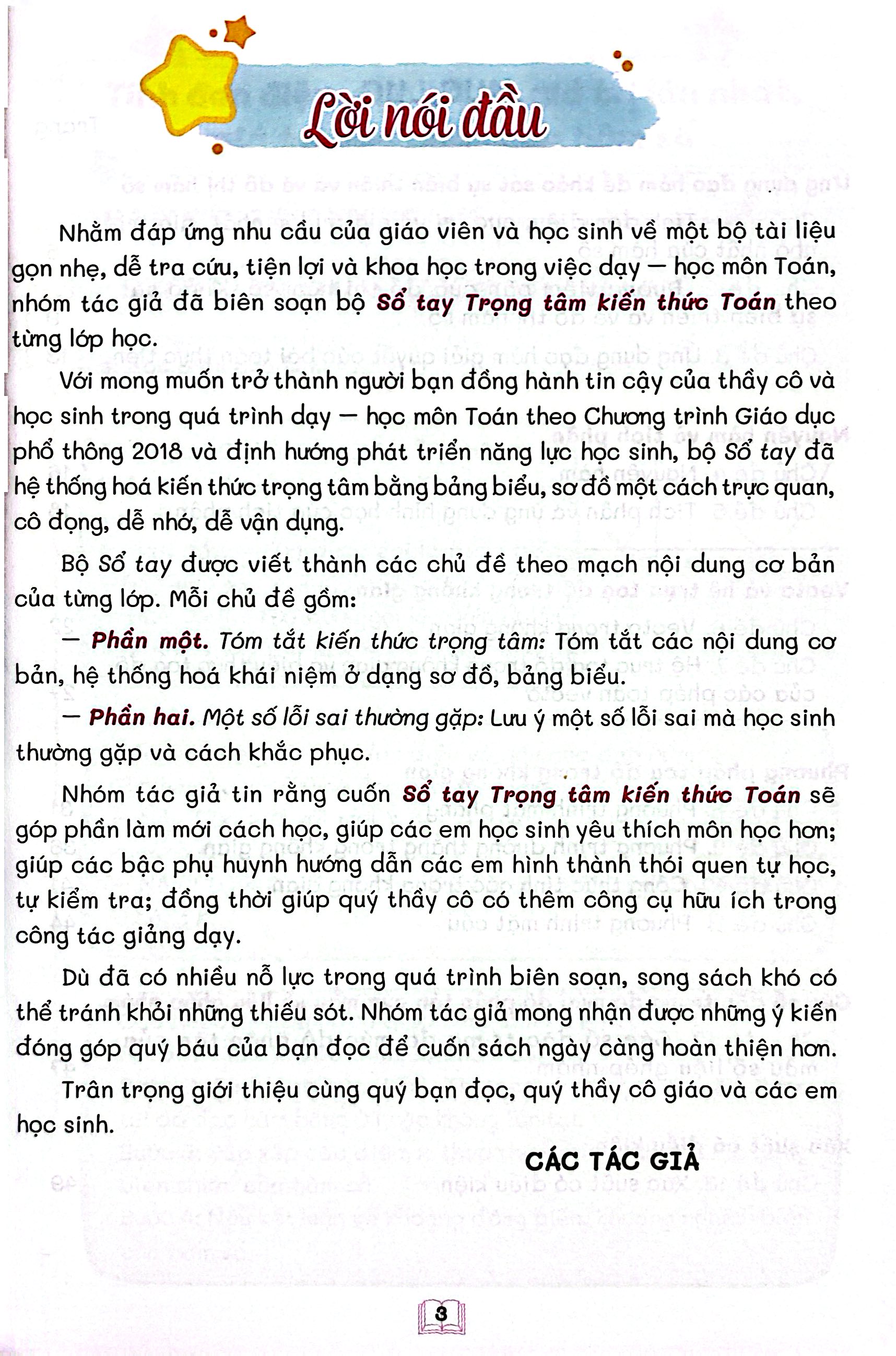 Sổ Tay Trọng Tâm Kiến Thức Toán 12 - Ảnh 3