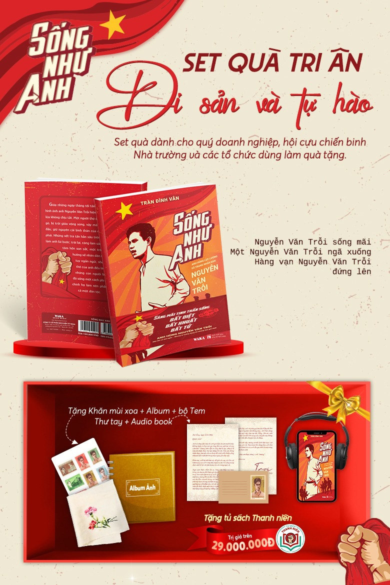 Song Nhu Anh - Anh Hung Luc Luong Vu Trang Nhan Dan Nguyen Van Troi - Ban Dac Biet - Tang Kem Dai Sach +  Bookmark + Bo Tem + Sach Audio +  Album Anh + Thu Tay + Khan Mui Xoa - Ảnh 2