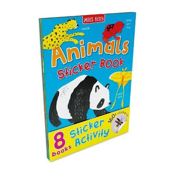 sticker activity books - animals (8 books)