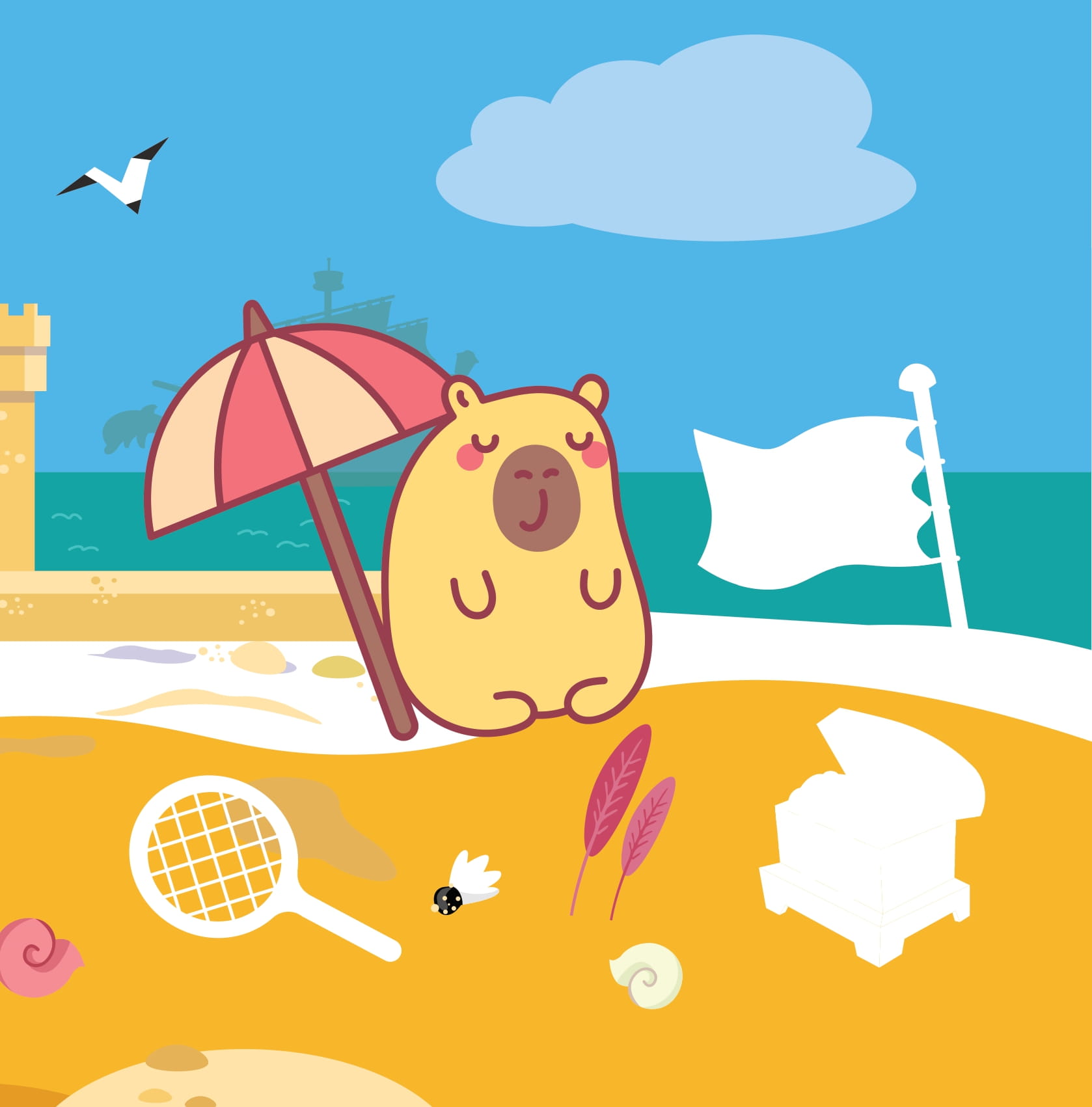 Sticker Capybara - Tìm Vật Ẩn Giấu - Thế GiớI Đại Dương - Ảnh 4
