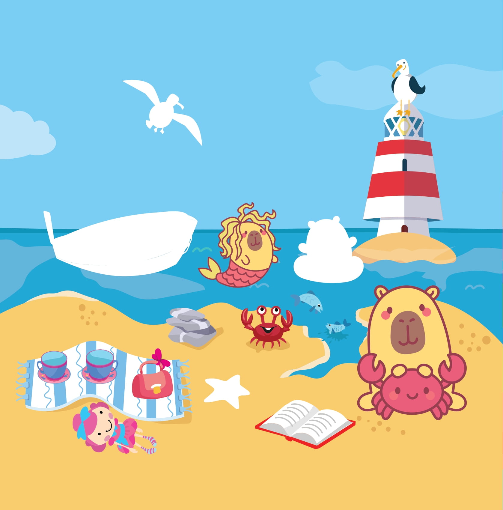 Sticker Capybara - Tìm Vật Ẩn Giấu - Thế GiớI Đại Dương - Ảnh 5