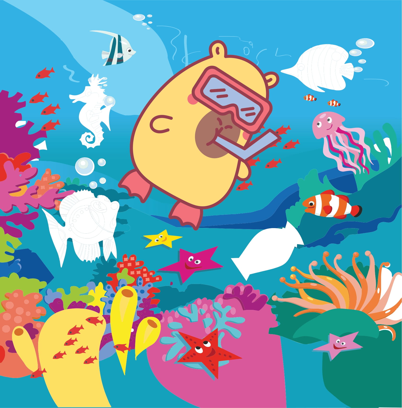 Sticker Capybara - Tìm Vật Ẩn Giấu - Thế GiớI Đại Dương - Ảnh 6