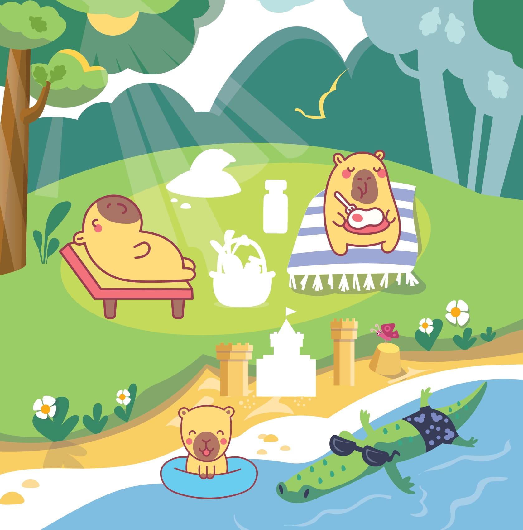 Sticker Capybara - Tìm Vật Ẩn Giấu - Thế GiớI Đại Dương - Ảnh 8