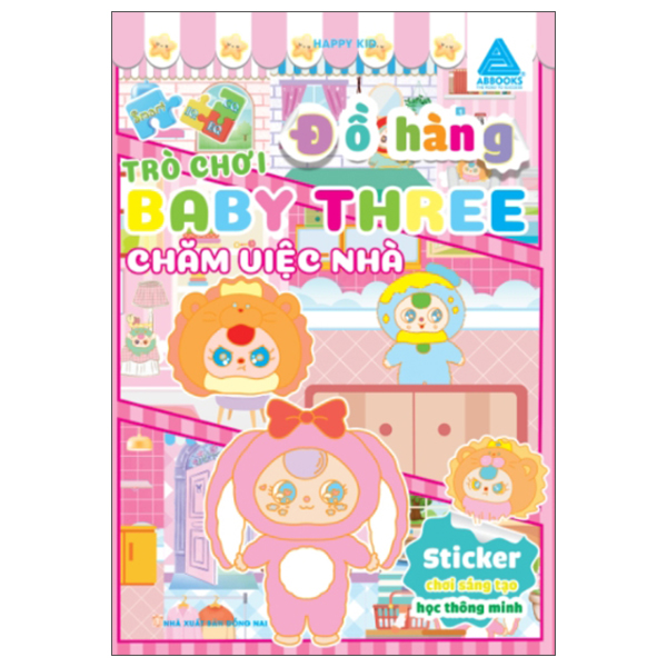 sticker chơi sáng tạo học thông minh - trò chơi đồ hàng baby three - lớp học mẫu giáo - Ảnh 3