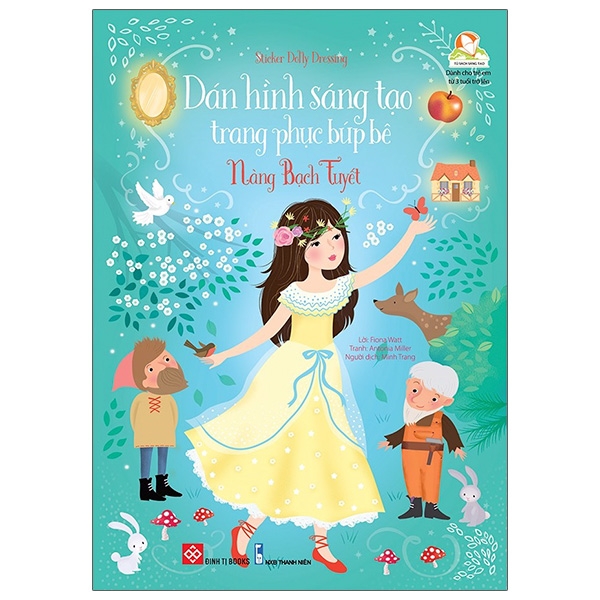 sticker dolly dressing - dán hình sáng tạo trang phục búp bê - nàng bạch tuyết