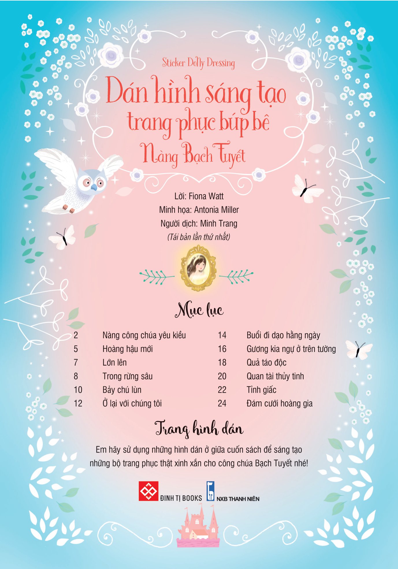 sticker dolly dressing - dán hình sáng tạo trang phục búp bê - nàng bạch tuyết - Ảnh 2