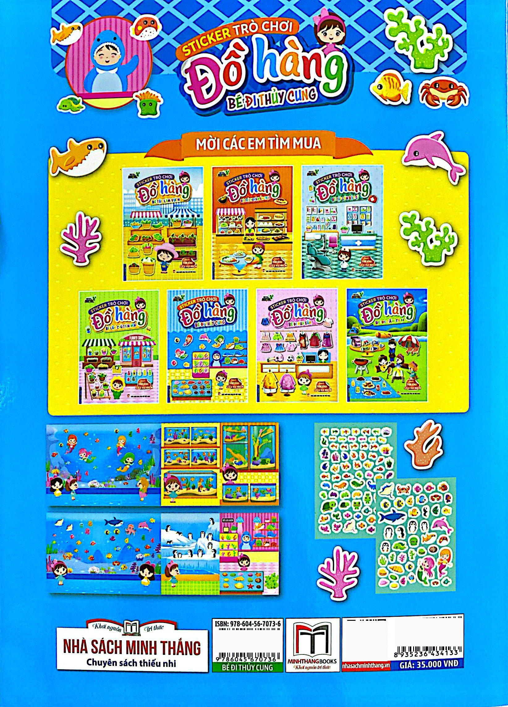 sticker trò chơi đồ hàng - bé đi thủy cung (sách dán hình siêu vui nhộn) - Ảnh 7