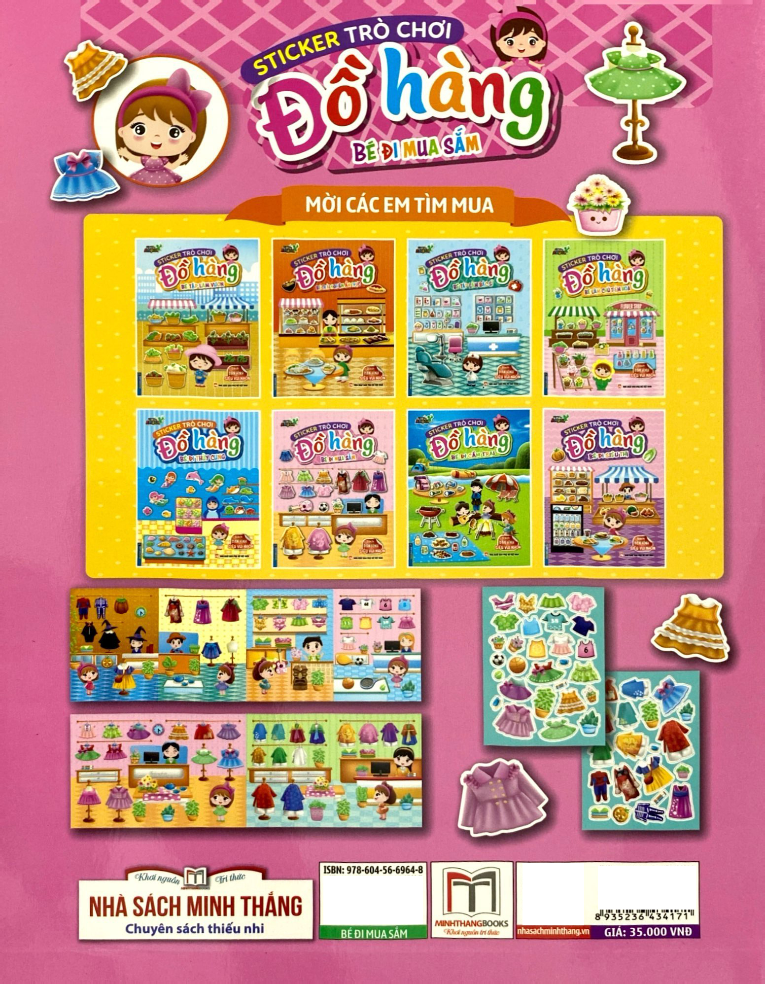 sticker trò chơi đồ hàng - dán hình siêu vui nhộn - bé đi mua sắm - Ảnh 6