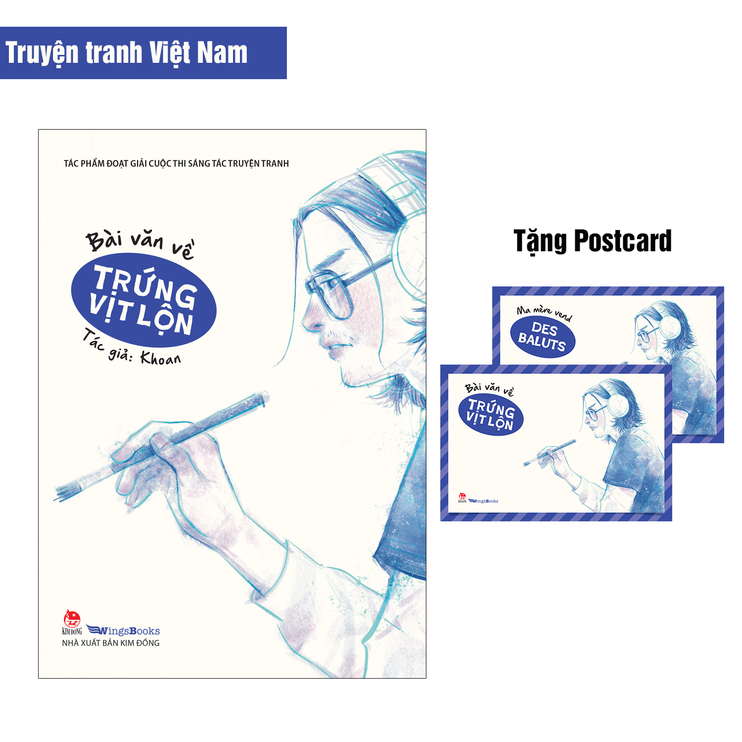 tác phẩm đoạt giải cuộc thi sáng tác truyện tranh - bài văn về trứng vịt lộn - ma mère vend des baluts - song ngữ việt-pháp - tặng kèm postcard - Ảnh 2