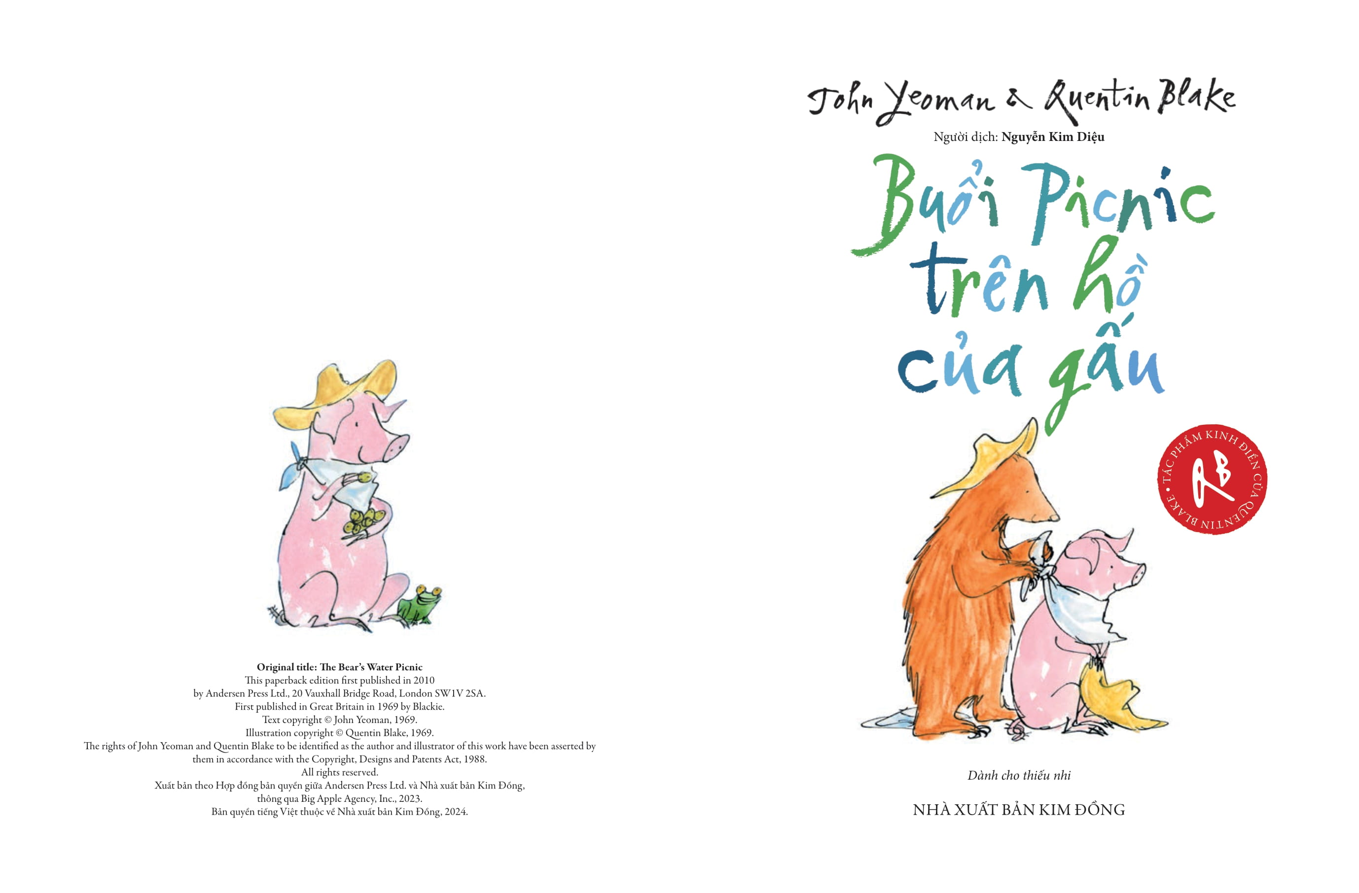 tác phẩm kinh điển của quentin blake - buổi picnic trên hồ của gấu - Ảnh 3