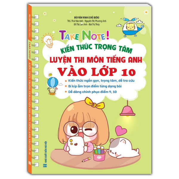 take note! kiến thức trọng tâm luyện thi môn tiếng anh vào lớp 10 - bản màu