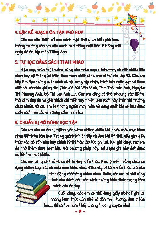 Take Note! - Kien Thuc Trong Tam Luyen Thi Mon Tieng Anh Vao Lop 10 - Ban Mau Khong Lo Xo - Ảnh 9