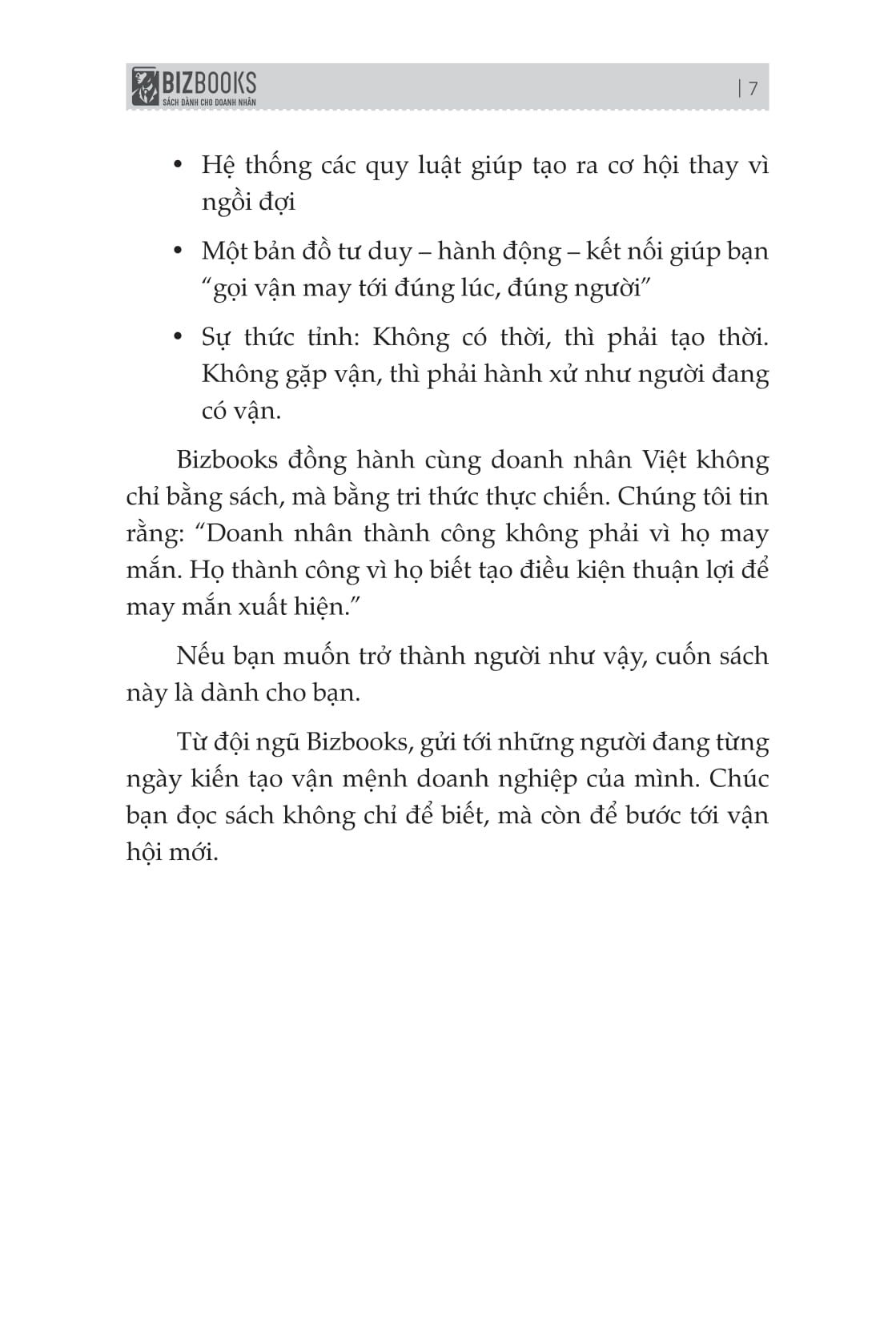Tao Van - Dung Cho Thoi - Cac Quy Luat Giup Chu Doanh Nghiep SME Tu Tao May Man, Nam Bat Co Hoi Va But Pha - Ảnh 6