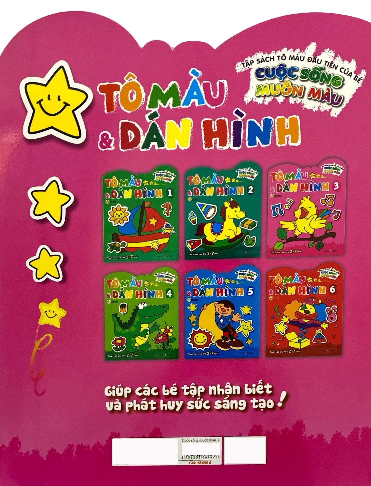 tập sách tô màu đầu tiên của bé - cuộc sống muôn màu - tô màu và dán hình - tập 3 - Ảnh 8