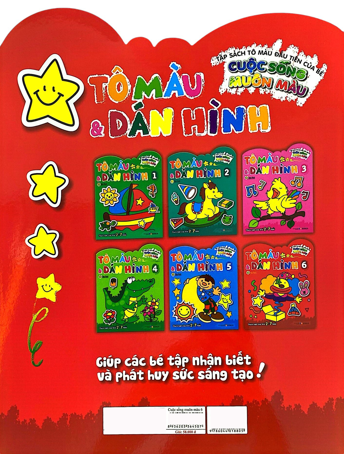 tập sách tô màu đầu tiên của bé - cuộc sống muôn màu - tô màu và dán hình - tập 6 - Ảnh 8
