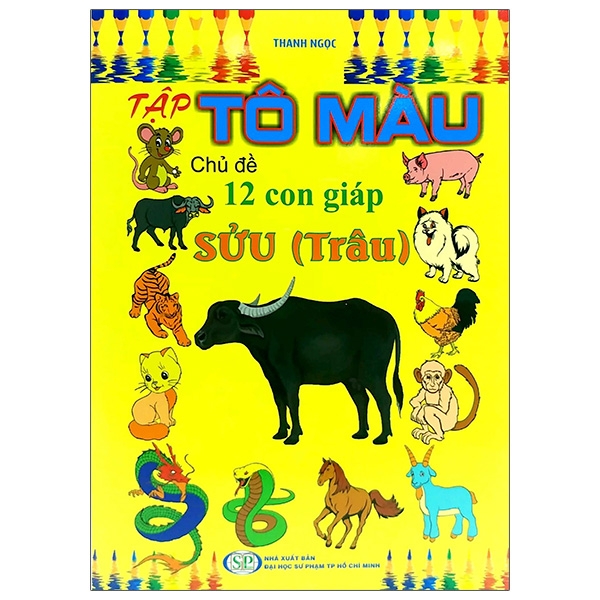 tập tô màu chủ đề 12 con giáp - sửu (trâu)