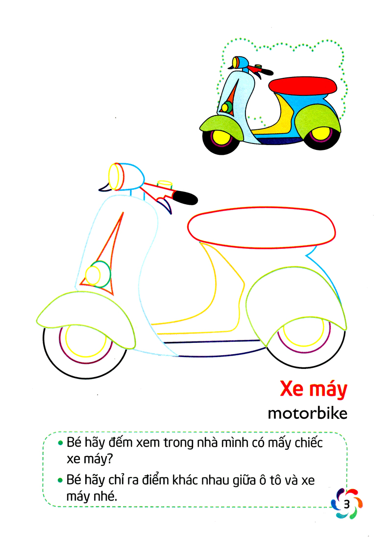 tập tô màu và nhận biết thế giới xung quanh - các phương tiện giao thông - Ảnh 4