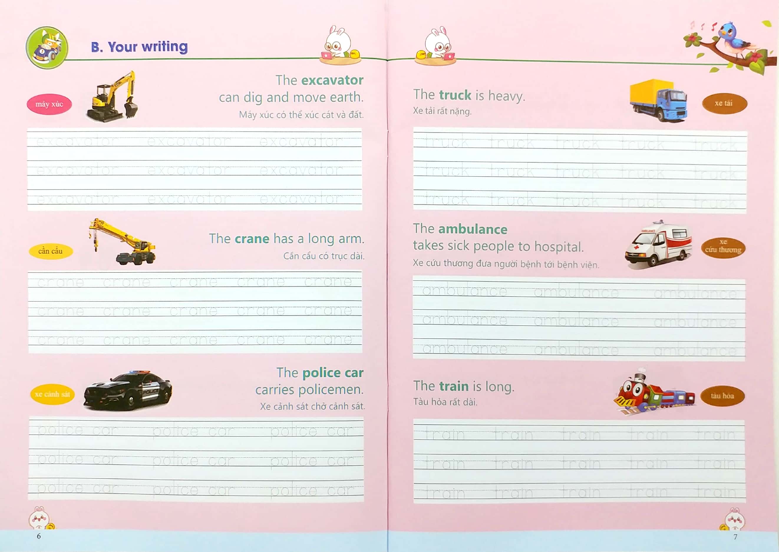 tập viết tiếng anh cho trẻ - giao thông - Ảnh 5