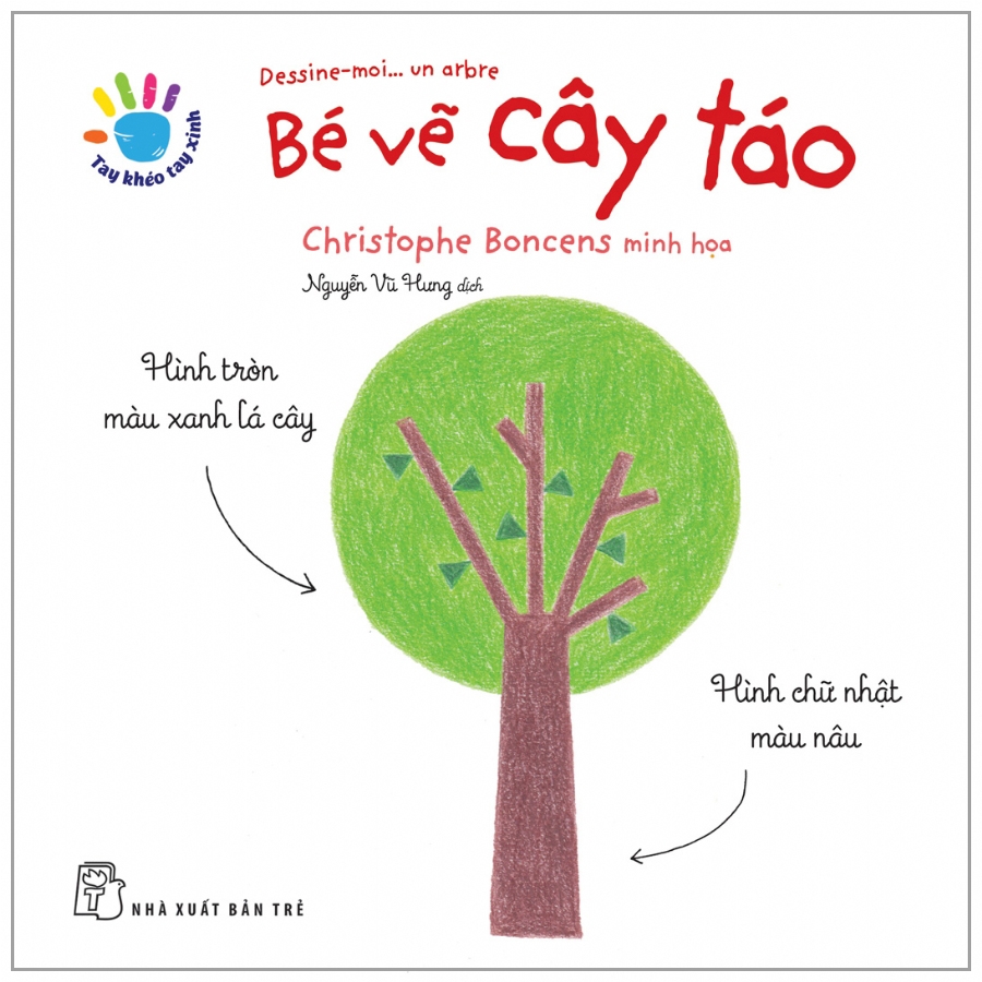 tay khéo tay xinh - bé vẽ cây táo (sách in mực thiên nhiên)