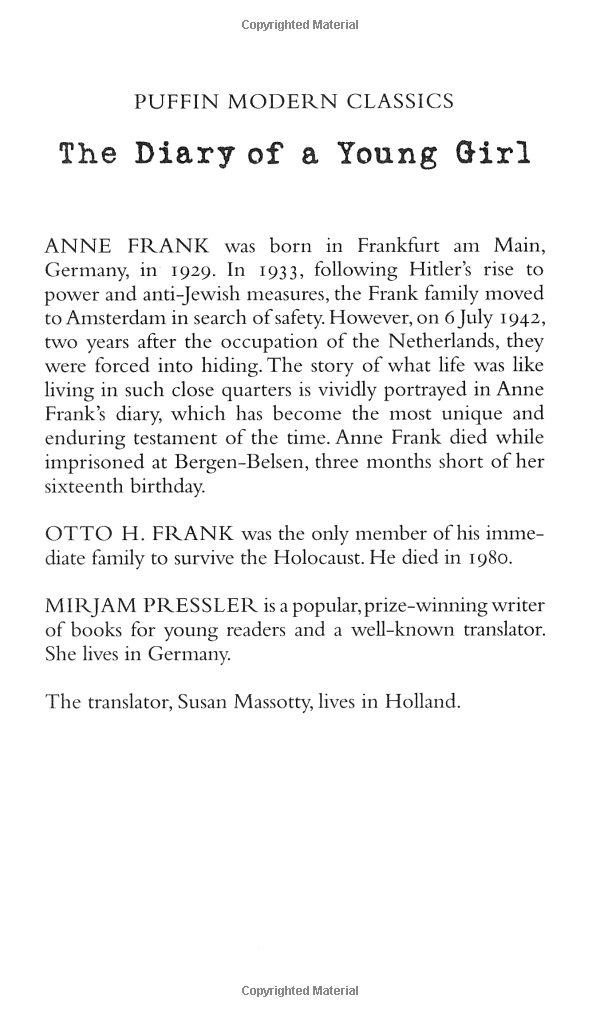 The Diary of a Young Girl. Anne Frank (Puffin Modern Classics) - Ảnh 13