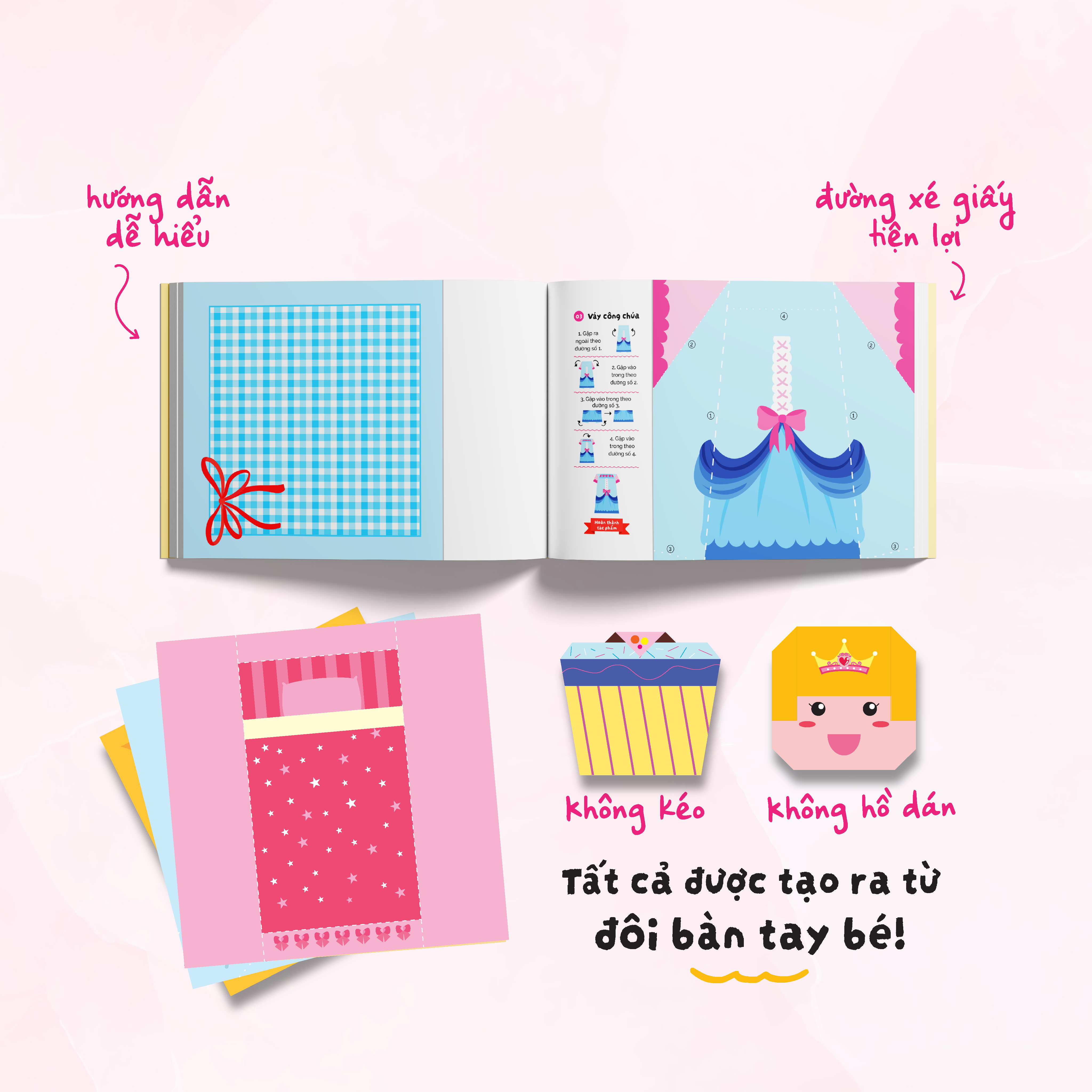 Thế Giới Giấy Gấp - Origami Cho Bé - Công Chúa Cổ Tích - Ảnh 4