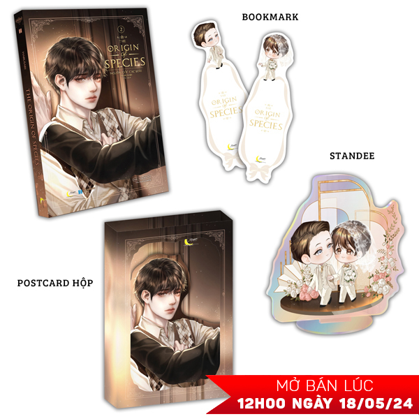 the origin of species - nguồn gốc các loài - tập 2 - bản đặc biệt - tặng kèm 2 bookmark bồi cứng + 1 postcard + 1 standee