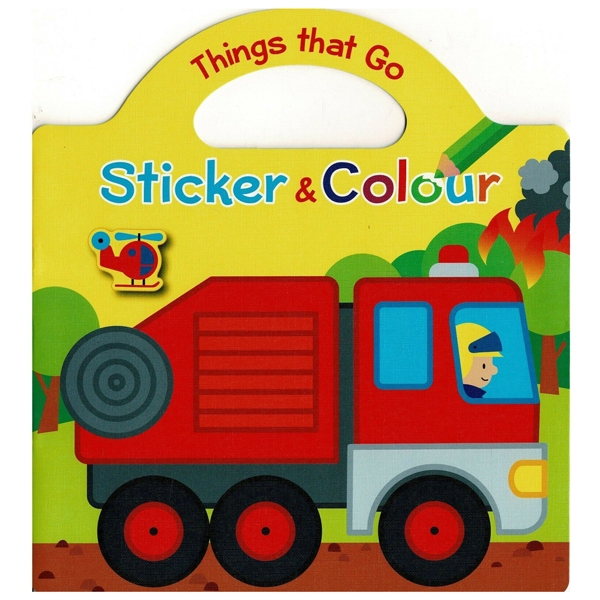 things that go sticker & colour: trucks and diggers