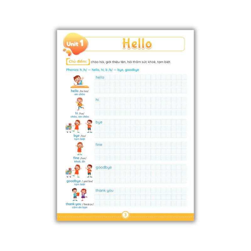 Tiếng Anh Lớp 3 - Notebook - Bài Tập Luyện Viết, Từ Vựng Và Ngữ Pháp - Ảnh 5