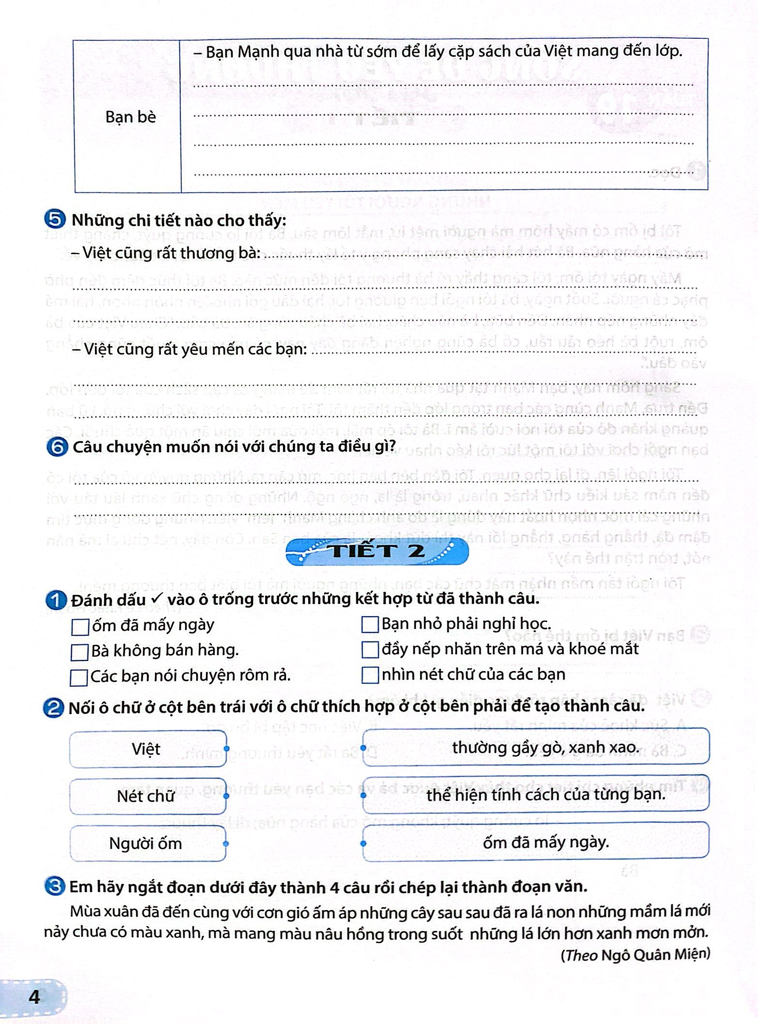 tiếng việt 4 - tập 2 (kết nối) (dành cho buổi học thứ hai) - Ảnh 5