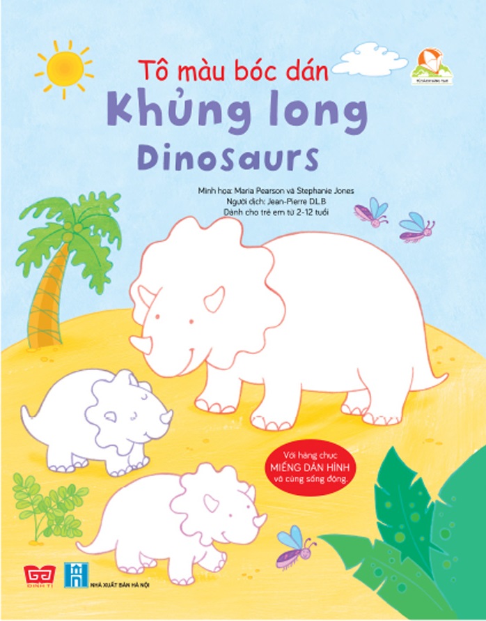 tô màu bóc dán - khủng long - dinosaurs