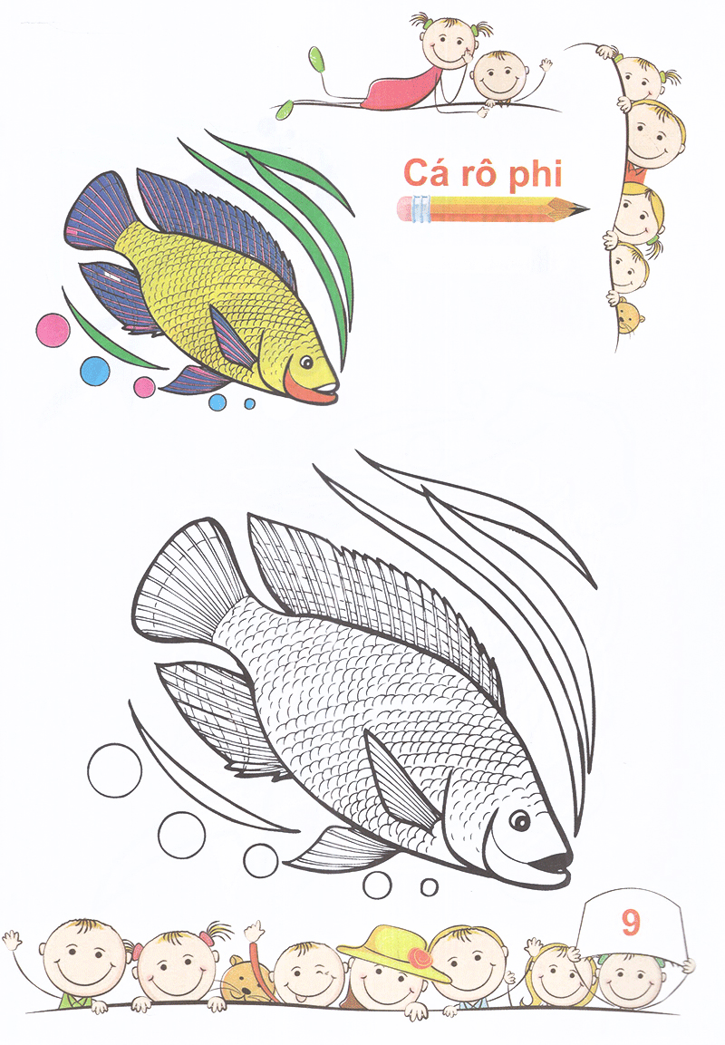 tô màu mẫu giáo các loài cá - Ảnh 10