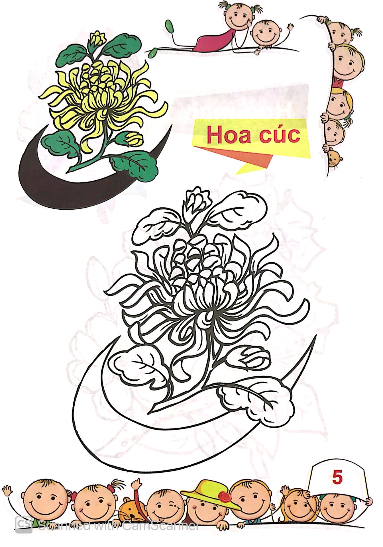 tô màu mẫu giáo - các loài hoa - Ảnh 6