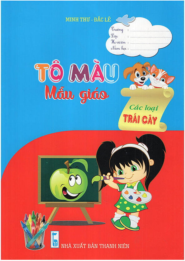 tô màu mẫu giáo - các loại trái cây