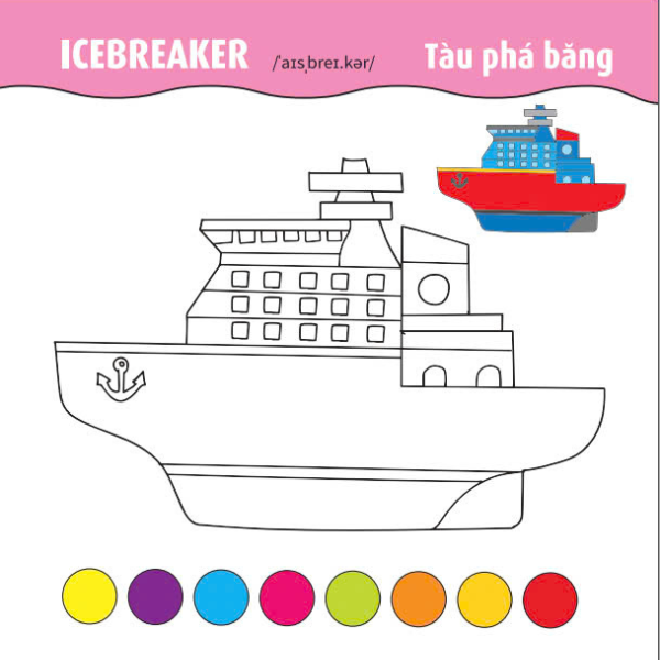 tô màu phát triển iq-eq-cq - song ngữ anh-việt - ôtô-tàu thuyền-máy bay - tập 3 - Ảnh 6
