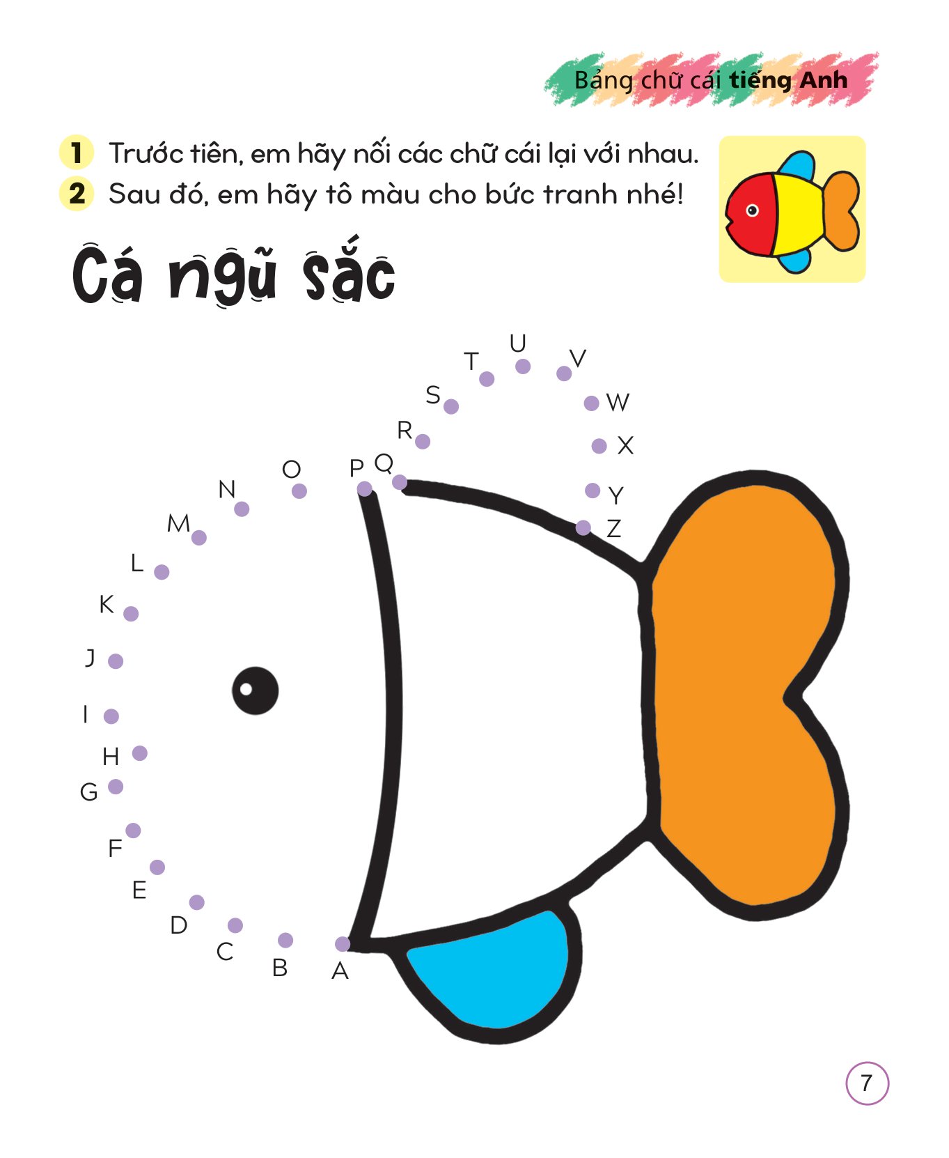 tô màu sáng tạo giúp bé làm quen với chữ cái và con số - bảng chữ cái tiếng anh - Ảnh 8