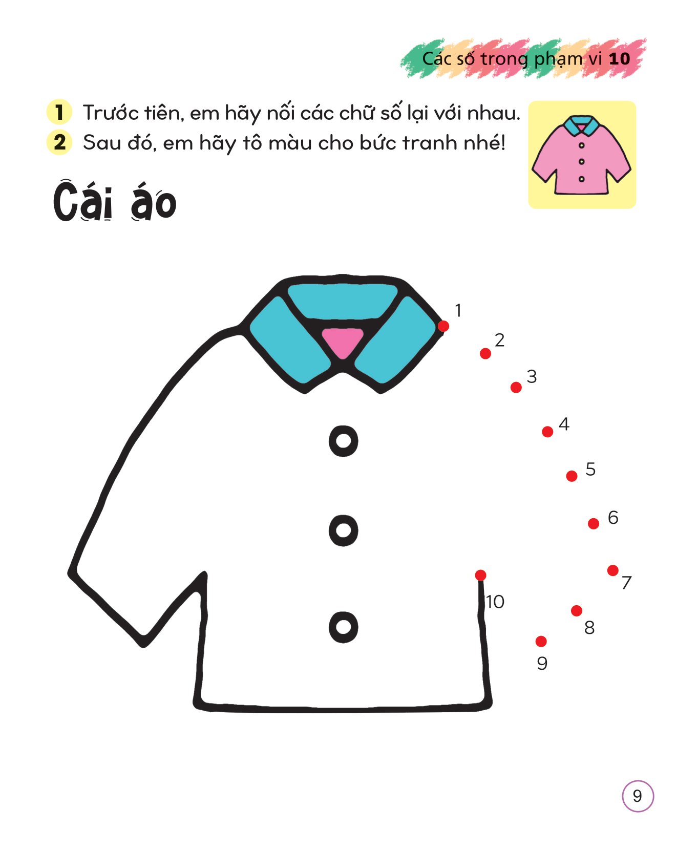 tô màu sáng tạo giúp bé làm quen với chữ cái và con số - các số trong phạm vi 10 - Ảnh 10
