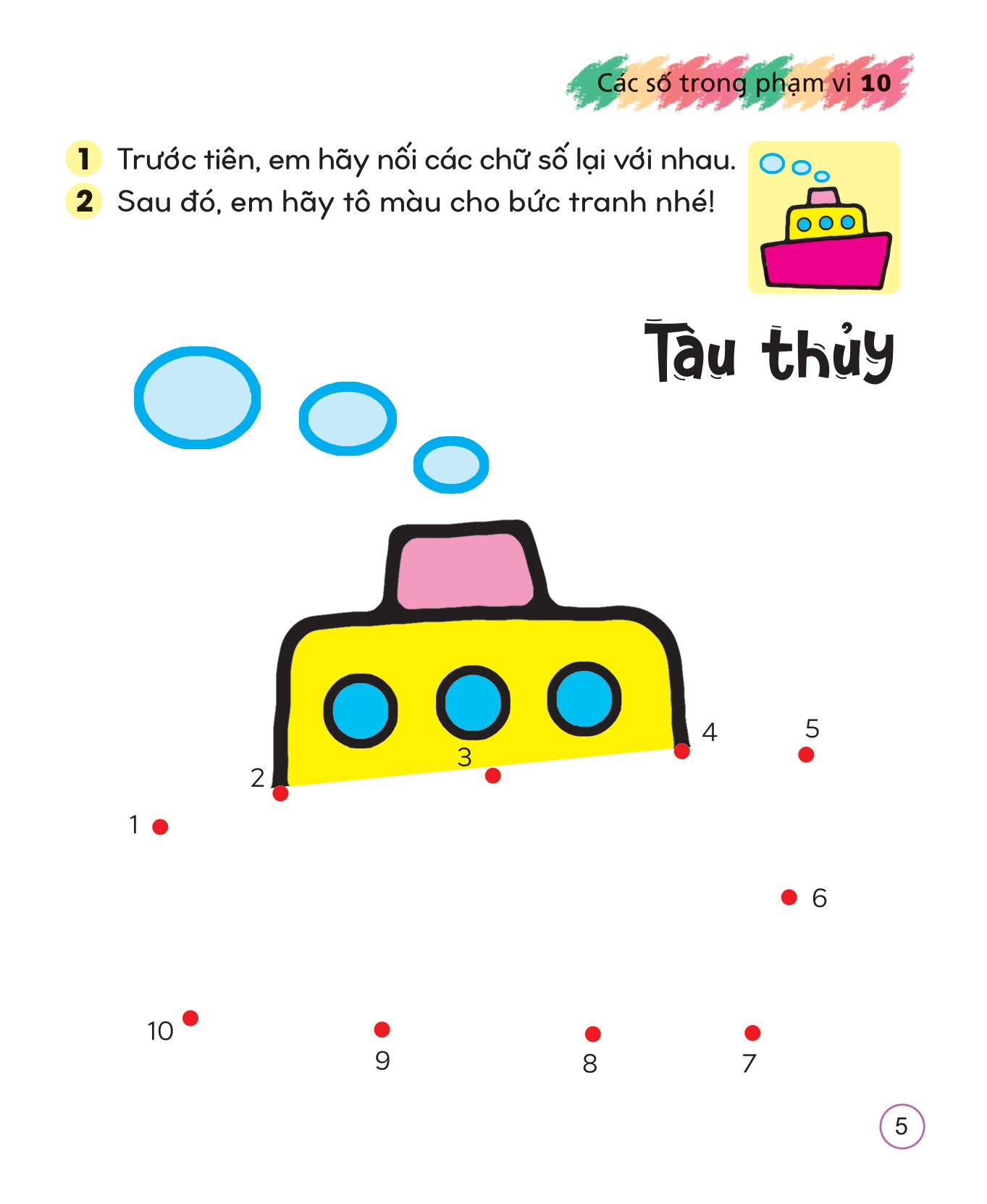 tô màu sáng tạo giúp bé làm quen với chữ cái và con số - các số trong phạm vi 10 - Ảnh 6