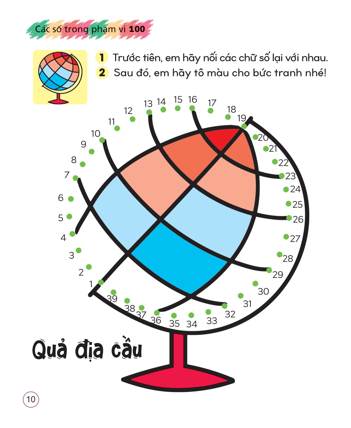 tô màu sáng tạo giúp bé làm quen với chữ cái và con số - các số trong phạm vi 100 - Ảnh 11