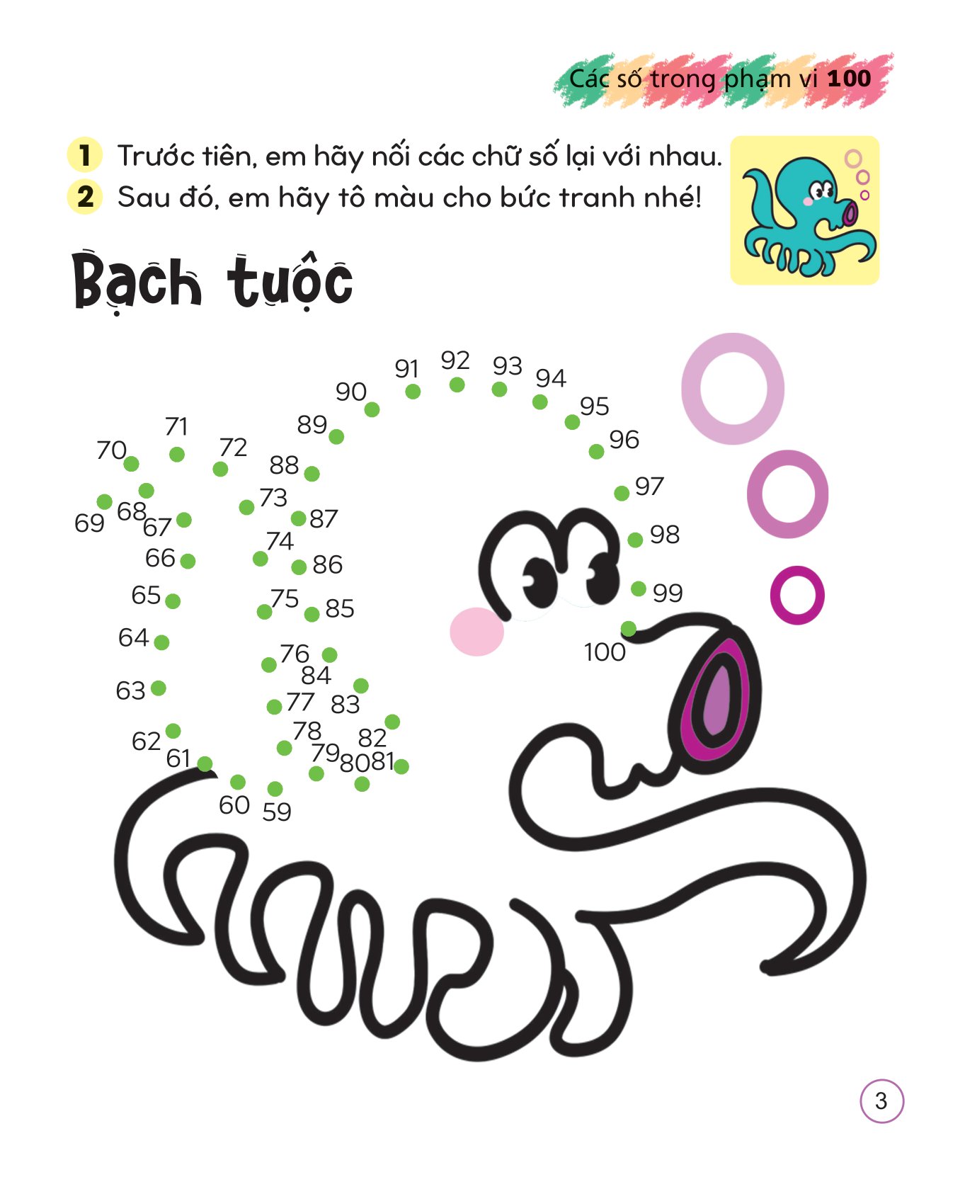 tô màu sáng tạo giúp bé làm quen với chữ cái và con số - các số trong phạm vi 100 - Ảnh 4
