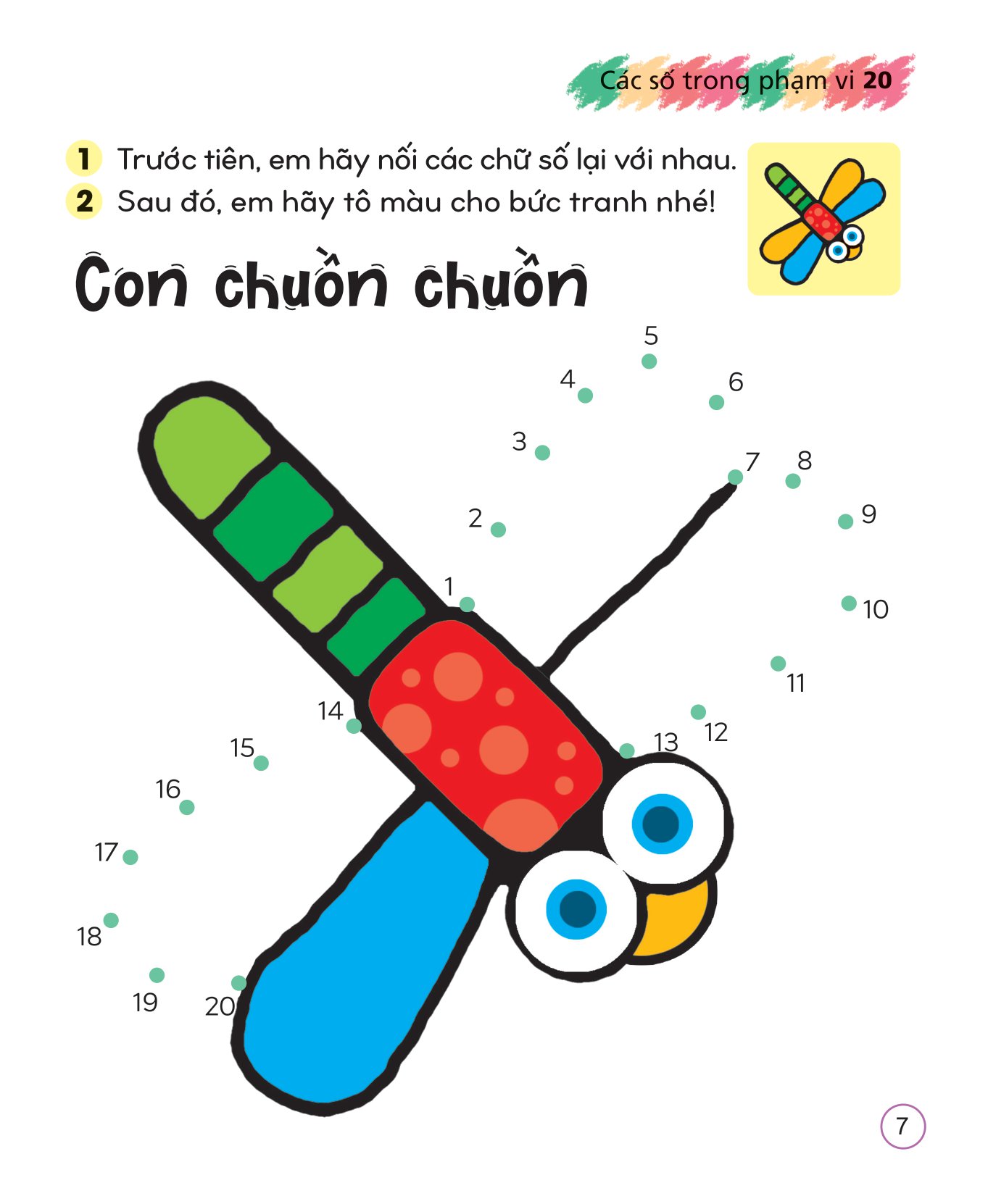 tô màu sáng tạo giúp bé làm quen với chữ cái và con số - các số trong phạm vi 20 - Ảnh 8