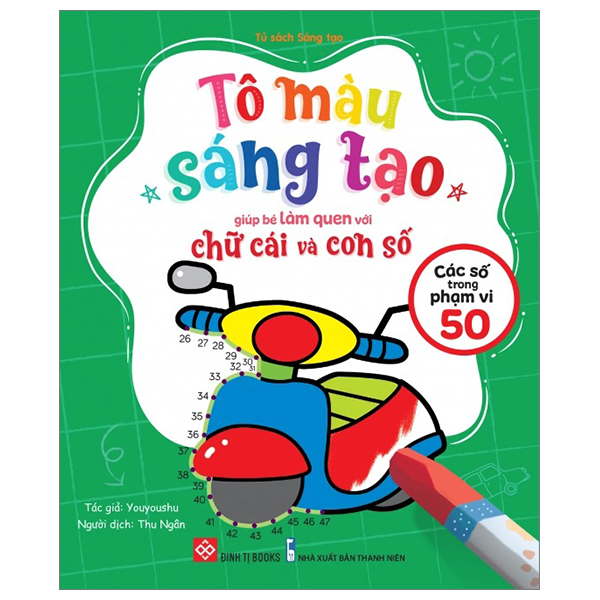 tô màu sáng tạo giúp bé làm quen với chữ cái và con số - các số trong phạm vi 50