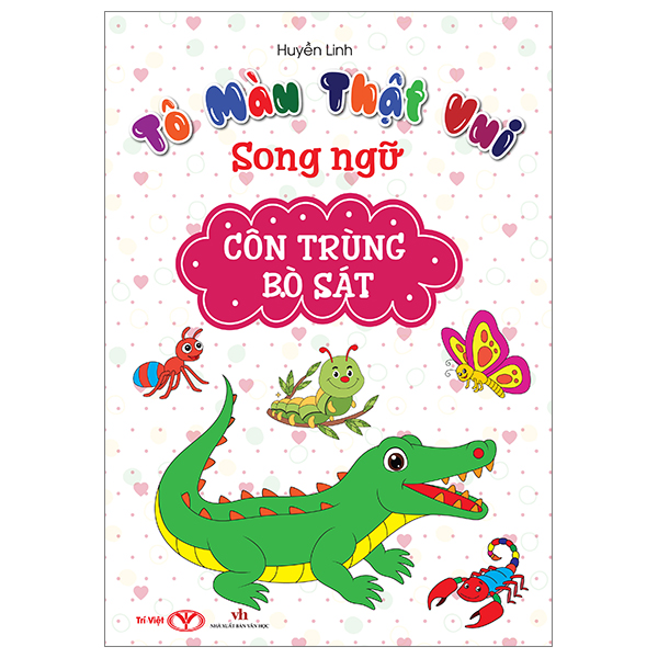 tô màu thật vui - song ngữ - côn trùng bò sát