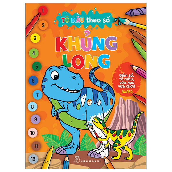 tô màu theo số - khủng long