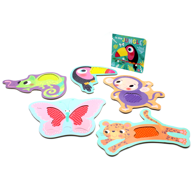 touch and feel jigsaw puzzles boxset - jungle (5 jigsaw puzzles) - Ảnh 10