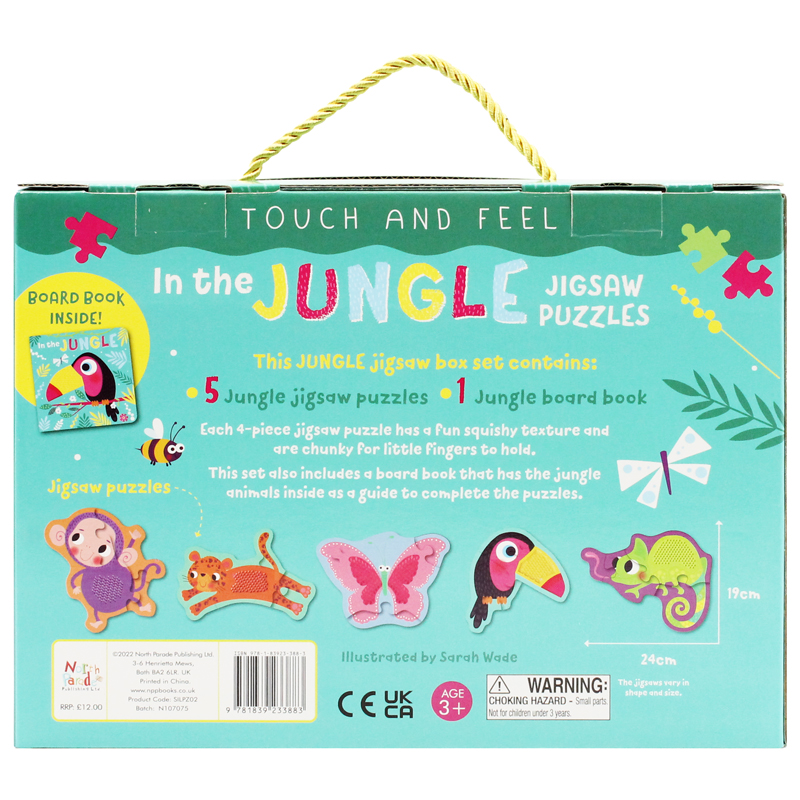 touch and feel jigsaw puzzles boxset - jungle (5 jigsaw puzzles) - Ảnh 2