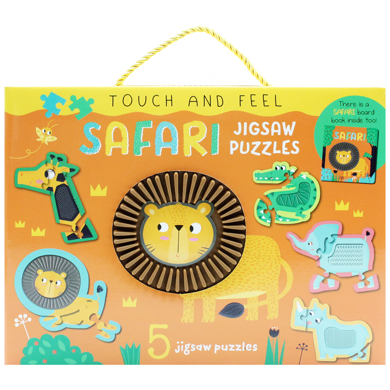 touch and feel jigsaw puzzles boxset - safari (5 jigsaw puzzles) - Ảnh 4