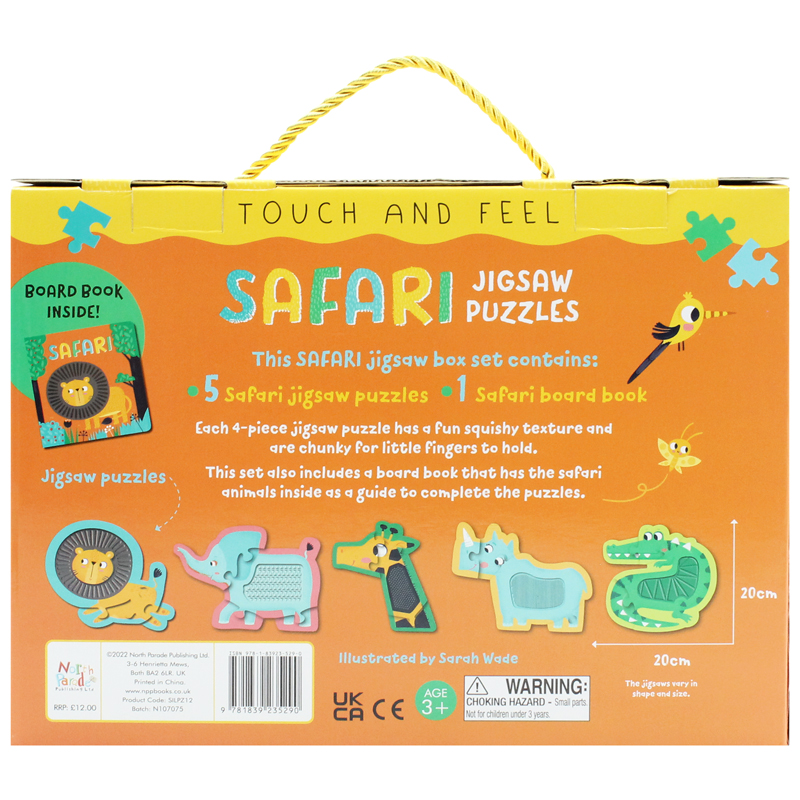 touch and feel jigsaw puzzles boxset - safari (5 jigsaw puzzles) - Ảnh 7