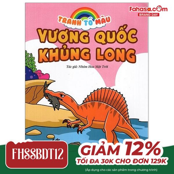 tranh tô màu vương quốc khủng long - cuộc chiến sinh tồn (tái bản 2023)