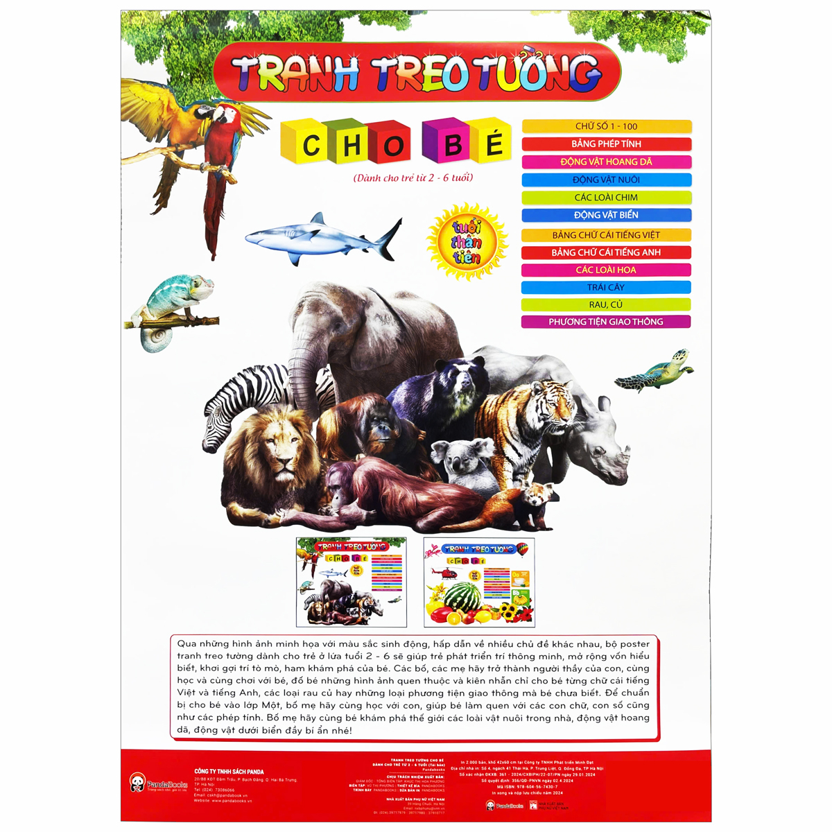 tranh treo tường cho bé (dành cho bé từ 2 đến 6 tuổi) - Ảnh 2